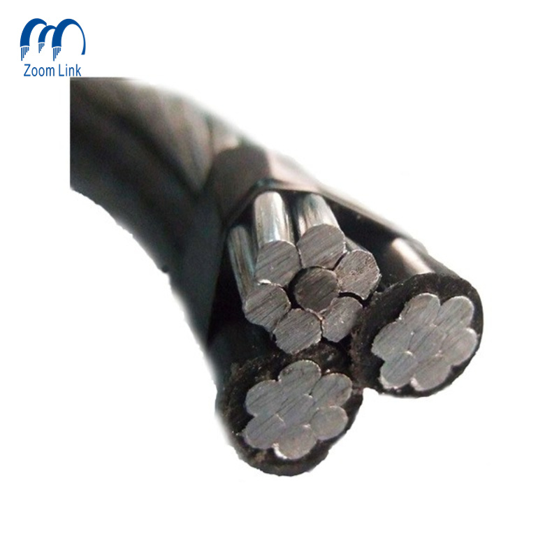 Copper/Aluminum Conductor PE/XLPE/PVC Insulation Overhead Service Drop ABC Cable