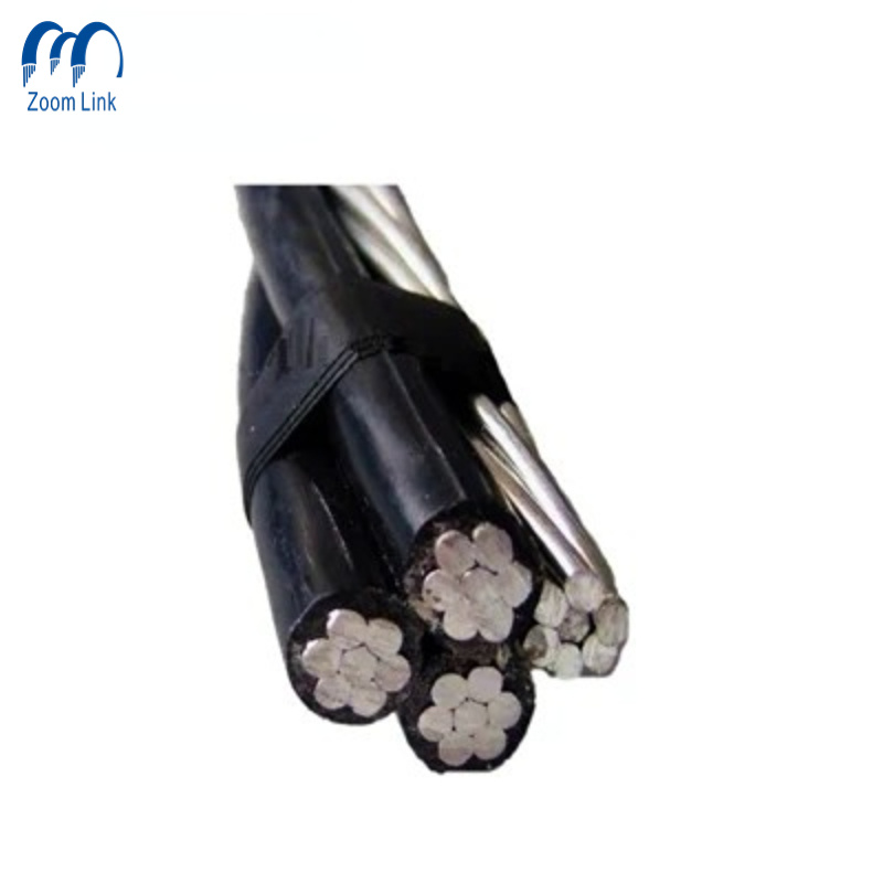 China Cable de servicio de doble, triple y cuádruple, AAAC, ACSR, mensajero neutro, cable aéreo trenzado fabricante y proveedor