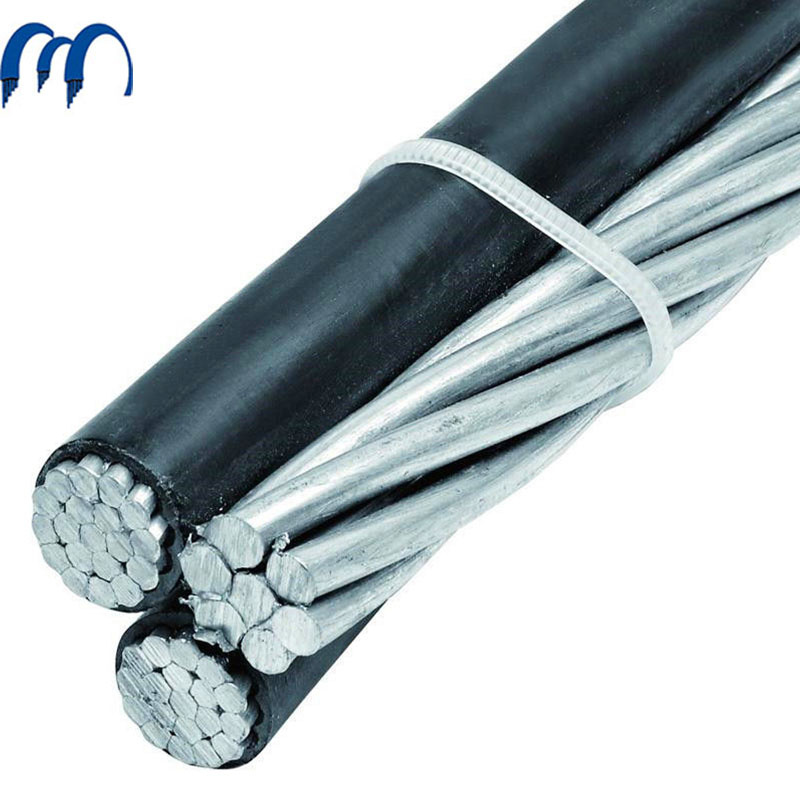 Câble aérien ABC isolé en PVC XLPE duplex, triplex, quadruplex