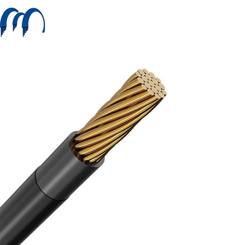 Fil en cuivre isolé en PVC à cœur unique Thwn Thhn 12AWG 14AWG Fil électrique à double isolation en PVC
