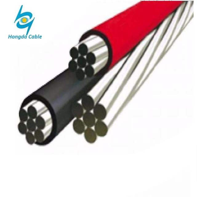China 4/0AWG Triplex Quadruplex AAC AAAC ACSR Neutral Messager Service Drop Cable manufacture and supplier