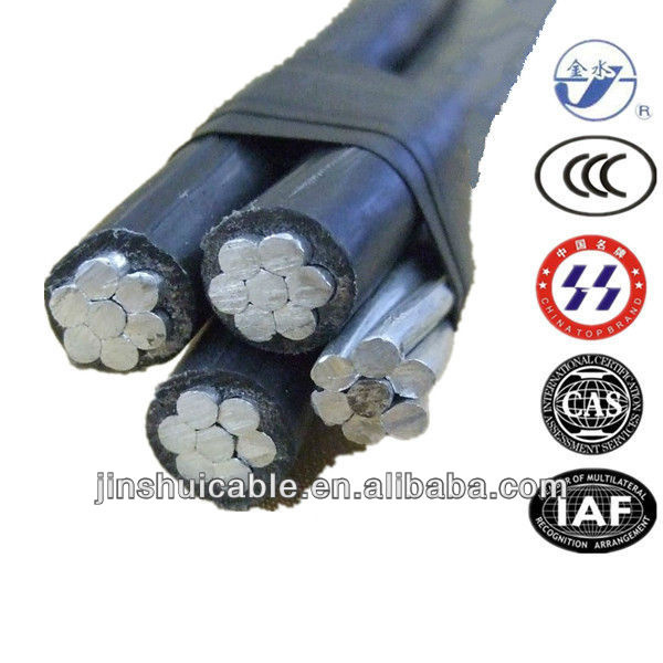 0.6/1kv Câble aérien en aluminium XLPE duplex triplex basse tension