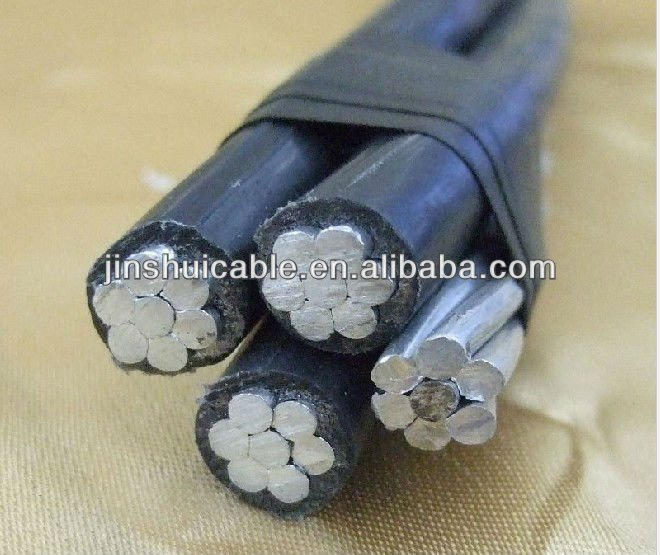 600/1000V Cabo Triplex Aéreo 4AWG Cabo Agrupado Aéreo
