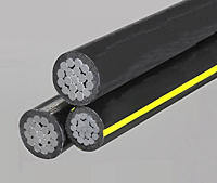 Conducteur Triplex 600V Type Secondaire Câble Urd - Conducteur en Aluminium