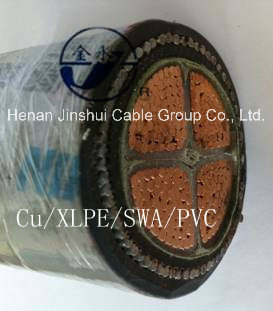XLPE Insulated Underground Cable 4core 240mm2 Cu/XLPE/Swa/PVC