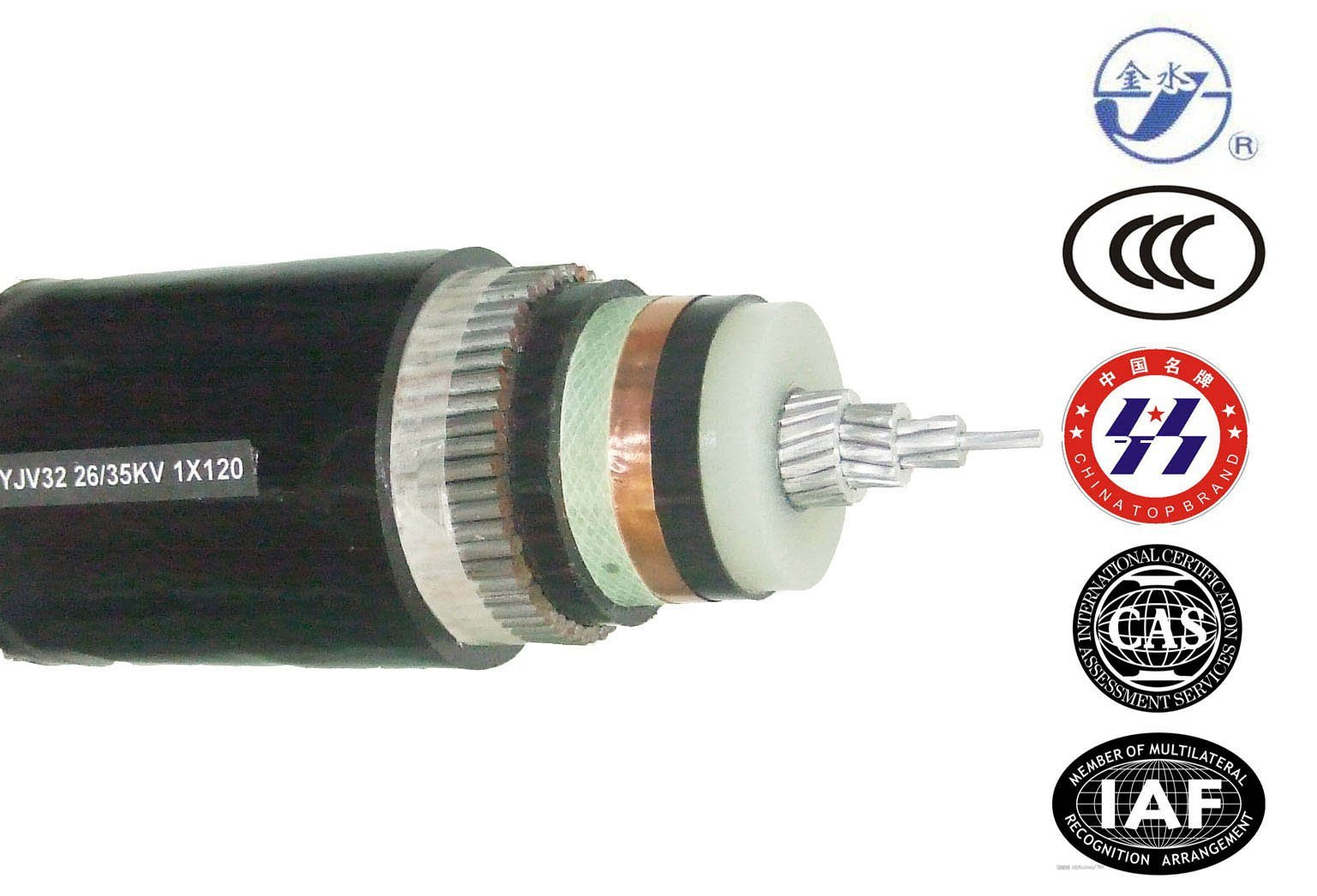 XLPE / PE Insulated Overhead Aerial Bundled Duplex High Voltage Cable