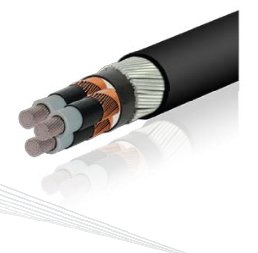 Cabo Elétrico de Média Tensão Armado com Al/XLPE/PVC/Swa/PVC