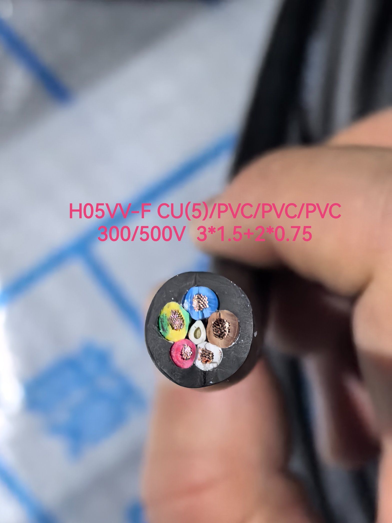 H03VV-F Flexible Copper Comductor PVC Insulated PVC Sheathed Power Cable Electric Cable