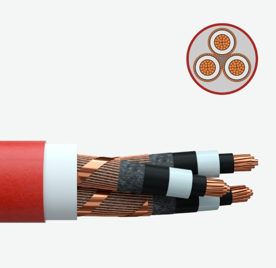 N2XSEY N2XSY 6/10kV 8.7/15kV 12/20kV 18/30kV XLPE Insulated Copper Wire Screened PVC Sheathed Three Pole Cables