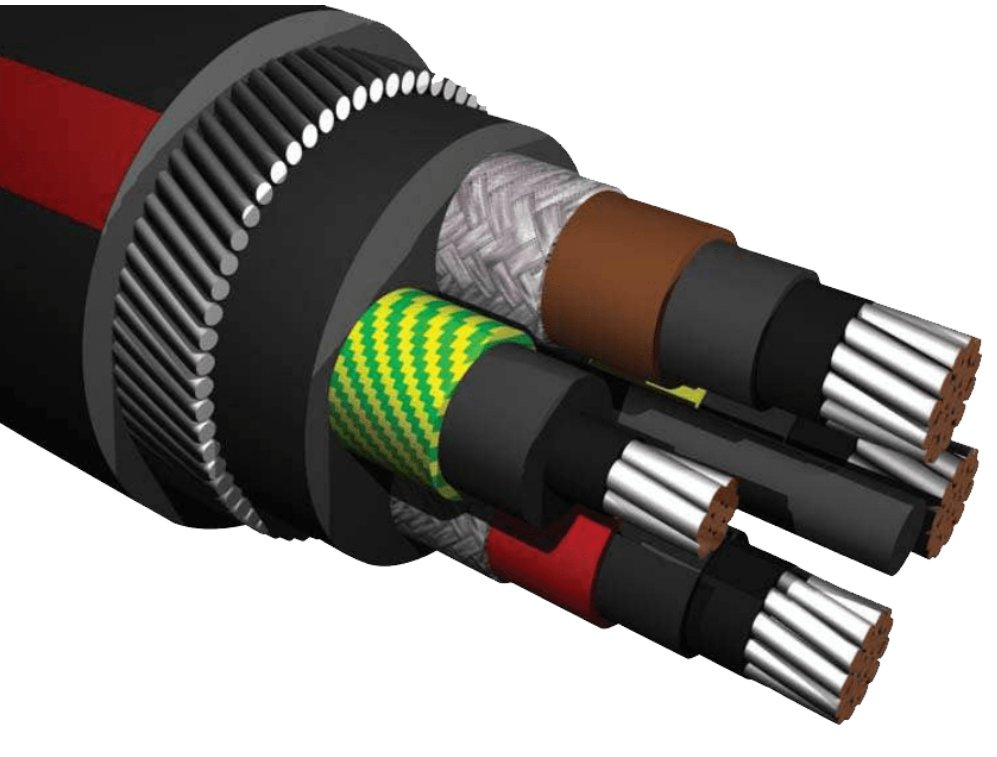 Type 331 and 321 Flexible Trailing Cable Mining Cable 1900/3300V