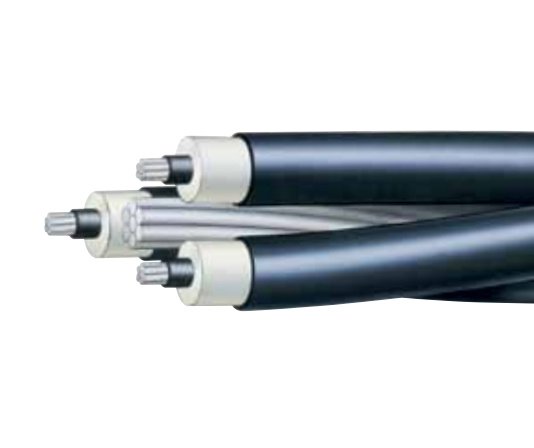 XLPE Insulated No Metallic Screened ABC Hv Cable HDPE Sheath 6.35/11kv & 12.7/22kv Aerial Bundled Cable