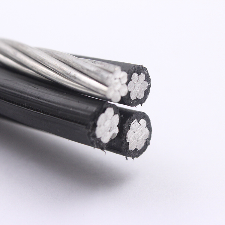 4-4AWG Spaniel Aluminum Duplex Overhead Service Drop ABC Cable