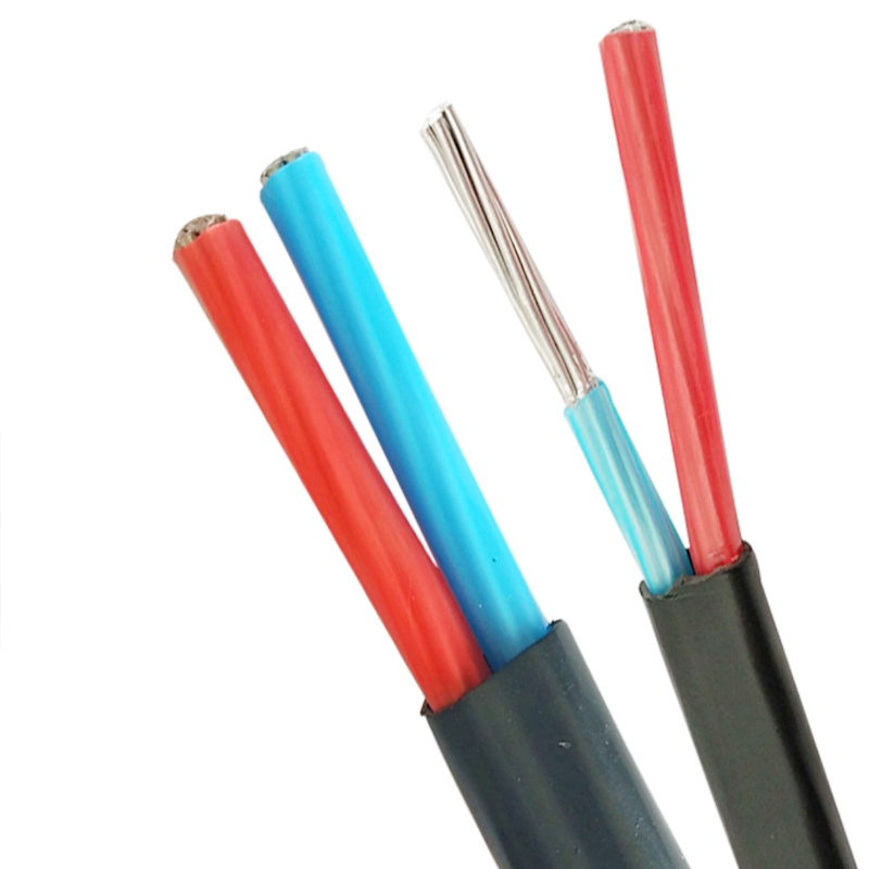 0.75/1/1.5/2.5/4mm 2/3core Electric Aluminum Conductor Solid/Flexible PVC Flat Electrical Cable