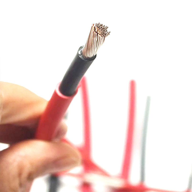 DC PV Solar Cable TUV Xlpo Insulation 4mm 6mm 10mm Power Cable