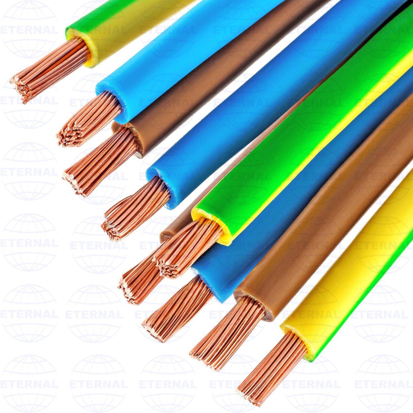 Cable redondo de cobre eléctrico aislado de baja tensión de un solo núcleo