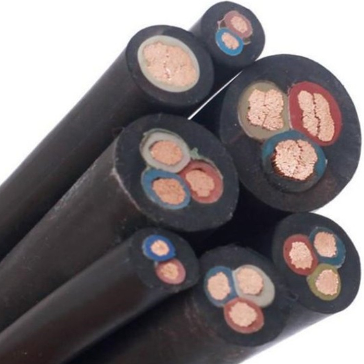 Flame Retardant Copper Conductor Epr Insulated CPE Sheathed Rubber Submersible Cable