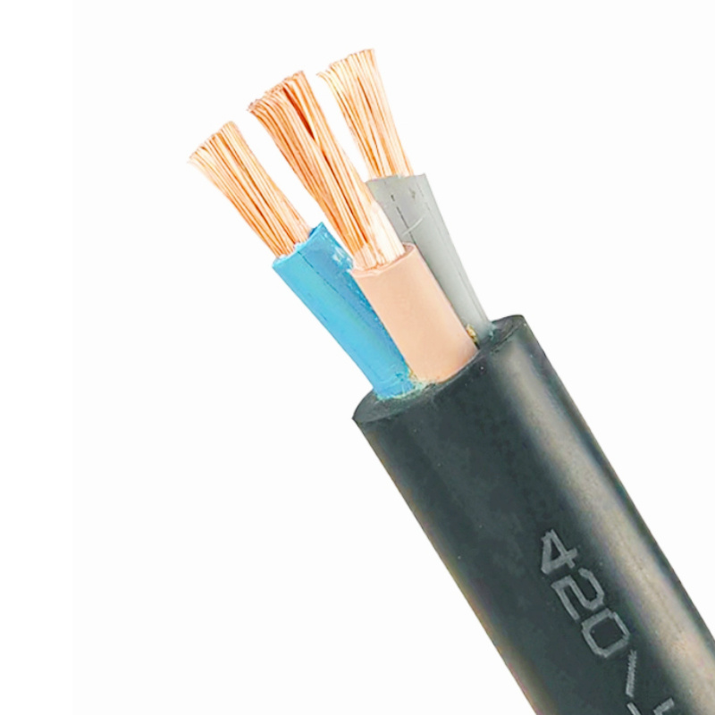 Flat Round PVC/Rubber 3/4 Core Water Resistant Submersible Deep Well Pump Cable