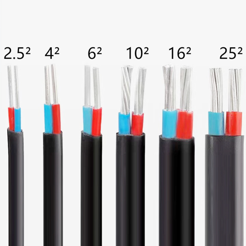 Cable plano de doble y tierra aislado de PVC estándar IEC Blvvb