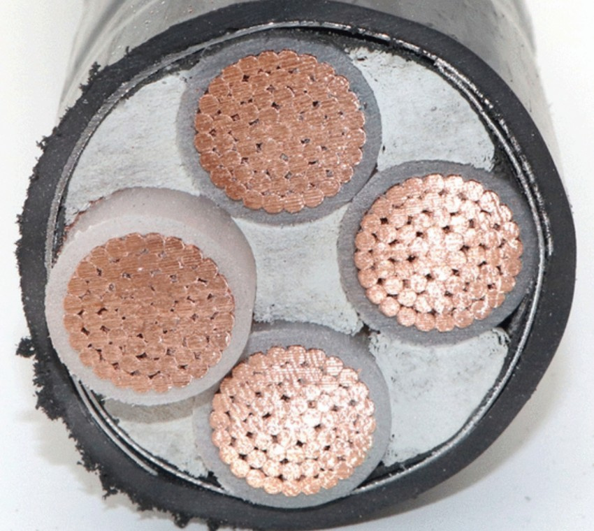 Cinta de acero revestido de PVC aislado LV 5 Core XLPE blindada Precio del cable de alimentación