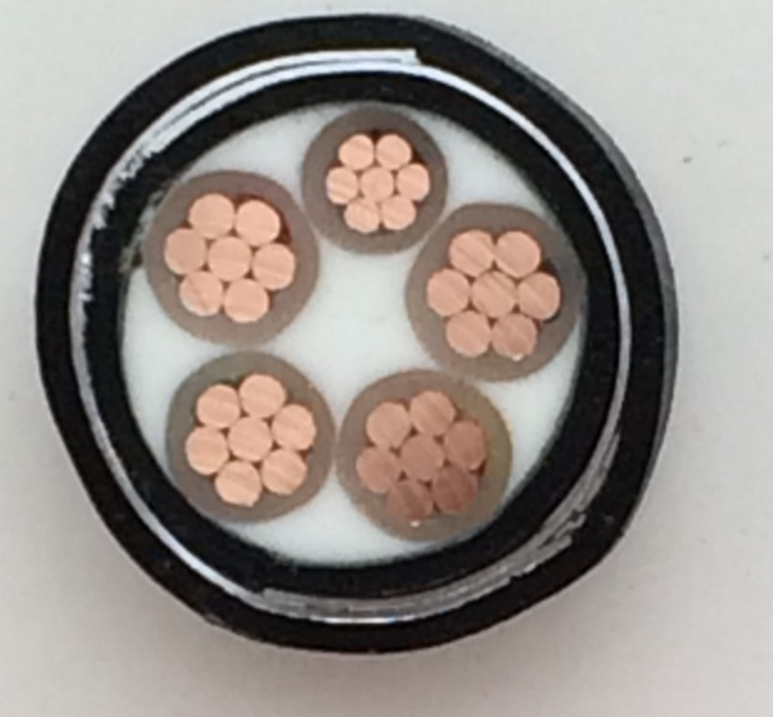 XLPE Insulated Thin Steel Tape Low Voltage 3+1 4+1 Core Armored Power Cable