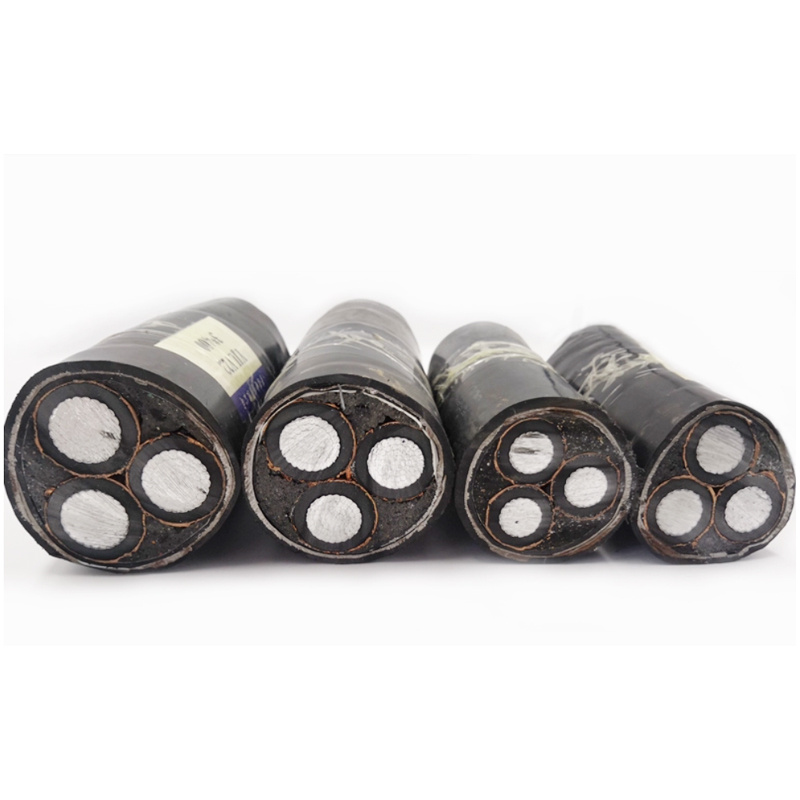 Yjlv22-8.7/15kv-3*150 Aluminum Conductor XLPE Insulated Steel Tape Armoured Copper Shielded Mv Power Cable