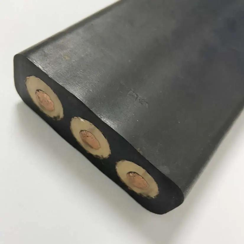 10 AWG 4 Core Flat Jacketed Bare Copper Conductor Submersible Pump Cable