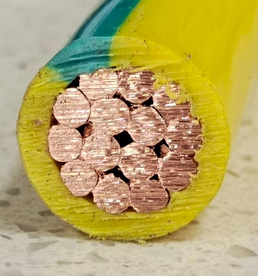 1X70mm2 Yellow/Green Color Y/G Thhn Electric Copper BV Cable Wire