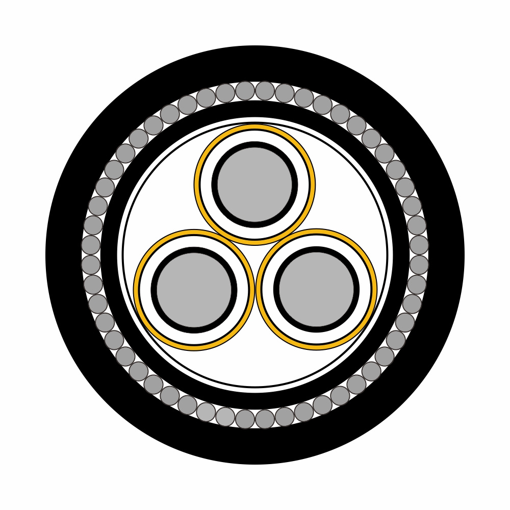 3 Core XLPE Power Station Underground Swa Electric Wire Electrical Medium Voltage Aluminium Cable