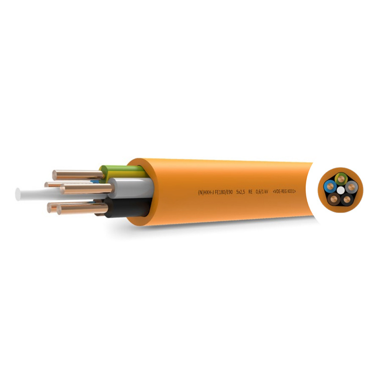 300/500V 5X2.5 (N) Hxh (FRHF) Fe180/E90 Silicone Rubber Insulation LSZH Sheath Cable