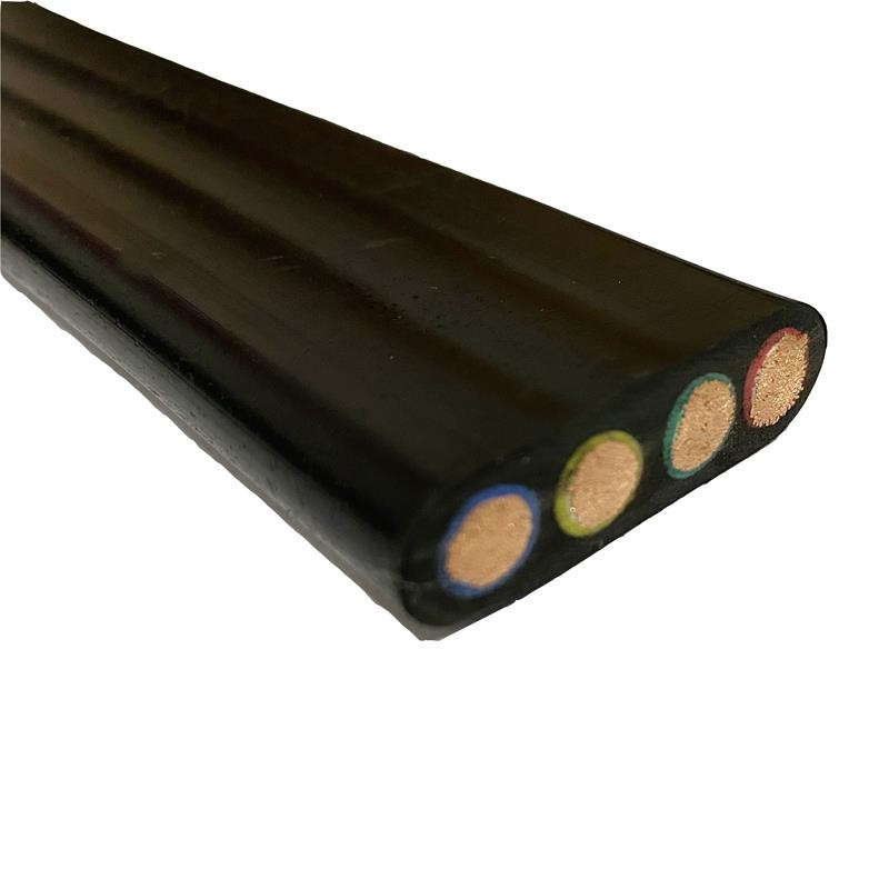 300/500V 6mm Electric Borehole 4 Core Waterproof Submersible Pump Flat Rubber Cable