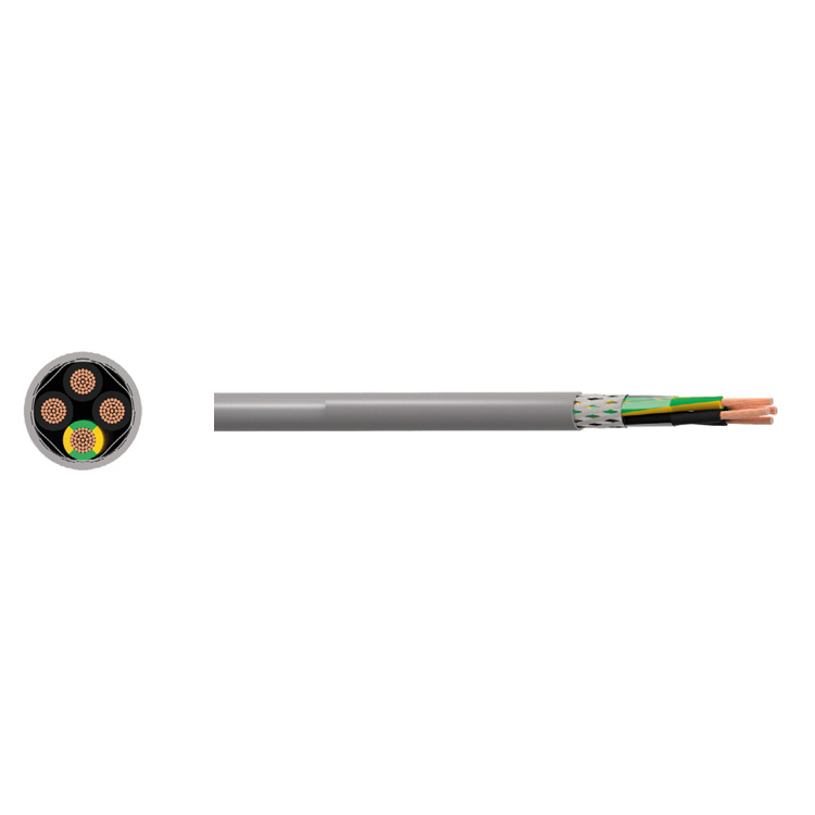 300/500V Class 5 Flexible Plain Copper PVC Insulation PUR (Polyurethane) PUR-Jz Screened Control Cable