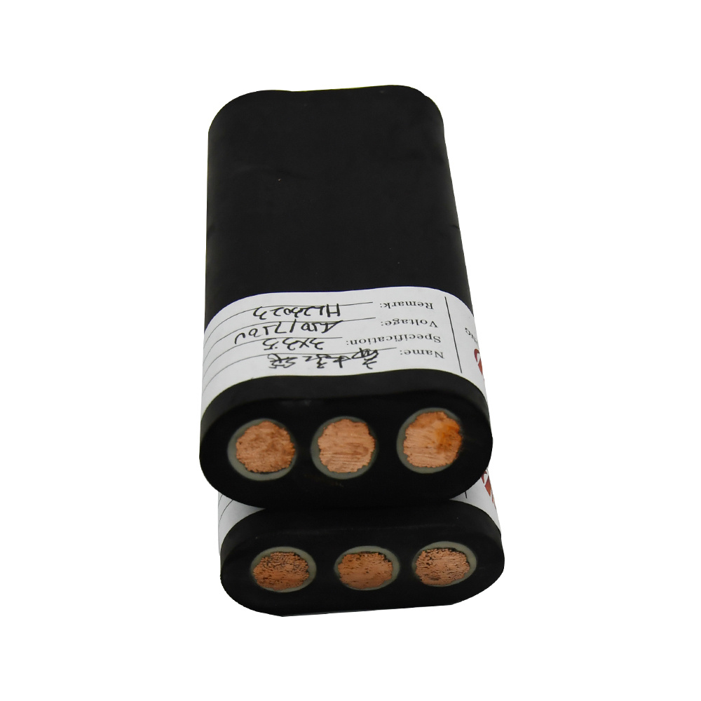 300/500V Spare Cables Electric Deep Well 2.5mm Submersible Pump Flat Rubber Cable