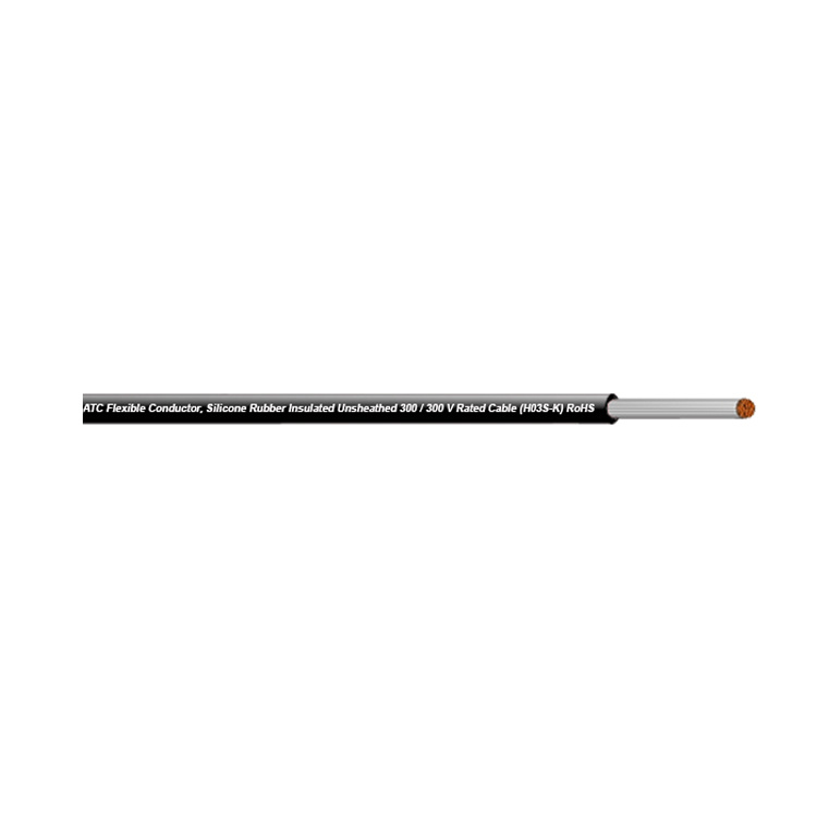 300V Cobre Flexible Estaño Silicona Goma 0.5mm 0.75mm 1mm 1.5mm 2.5mm H03s-K Cable de Alta Temperatura