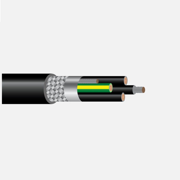 4/C 8 10 12 14 16 AWG Cu 600V XLPE/ Xhhw-2 Insulation Shielded TPE Jacket Flexible Variable Frequency Drive (VFD) Cable