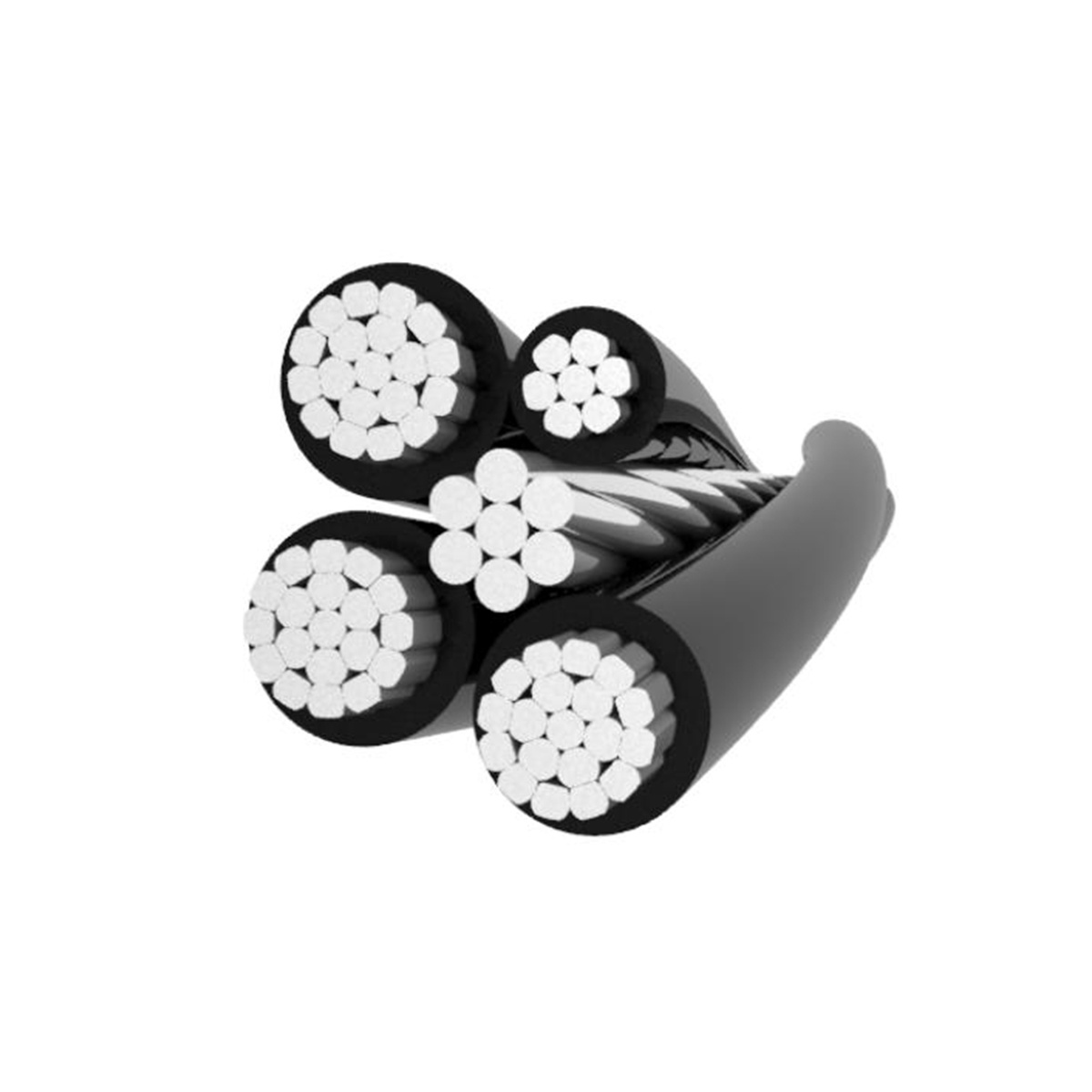 6 4 1/0 2/0 3/0 4/0 AWG 336.4 Mcm Aerial Bundle Size Triplex Service Drop Cable