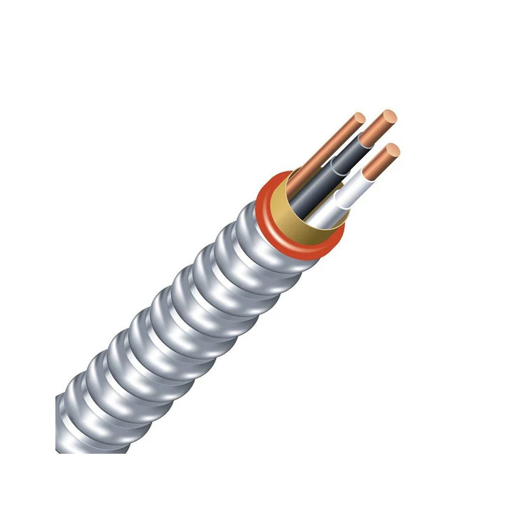 600V 14/2 12/2 14/3 AWG Aluminum Interlocked Armoured AC90 AC 90 Electric Cable Building Wire