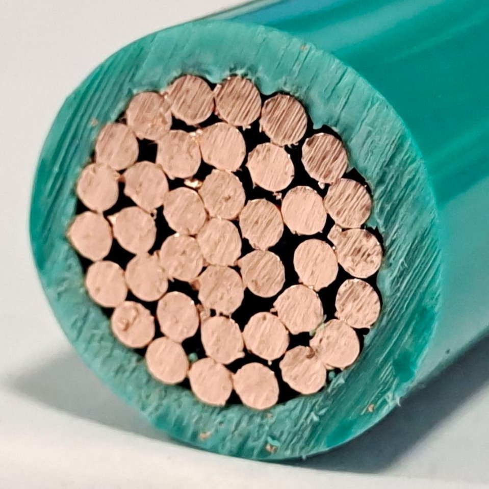 600V 1X125mm2 Hard Drawn Copper/PVC Green Thw Power Cable