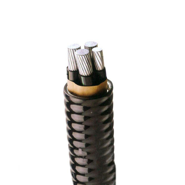 600V 4 Conductores 2/0 Aleación de Aluminio Teck90 Proveedores de Cable de Potencia con Armadura de Interlock Mc
