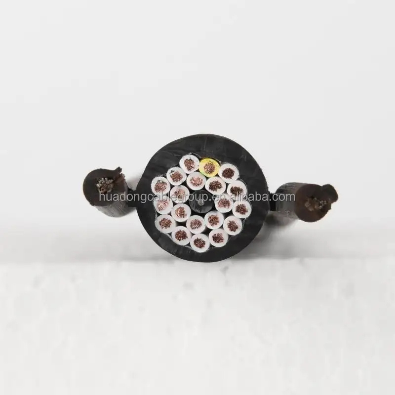 600V 8 12 16 24 Conductors 16 AWG Pendant Cable with External Strain Relief