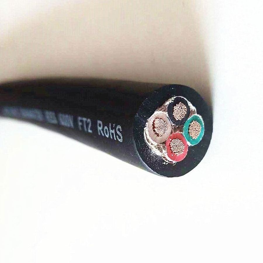 600V UL Approved 10/5 12/3 3/12 8 Gauge 4 Conductor 600-Volt Black Soow Cord Water Resistant Portable Cable
