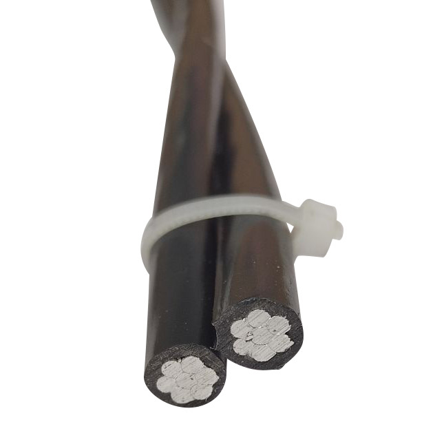 Especificación de Paquete Aéreo Aislado de Doble Conductor ABC 350mcm Cable de Servicio Doble