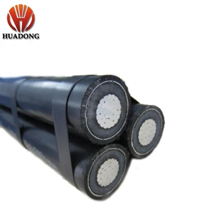 Aluminium 15kv 25kv 35kv 3 Core Overhead Conductor Cables Medium Voltage ABC Cable