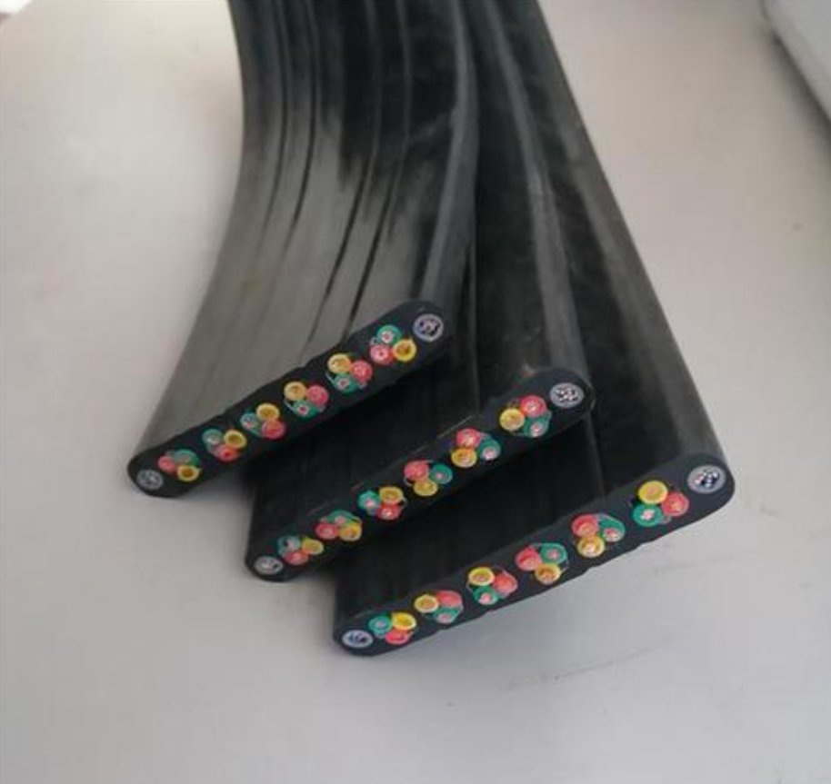 Customized Elevator PVC Optical Fiber Composite 0.75mm 2mm 16 Cores Lift Cable