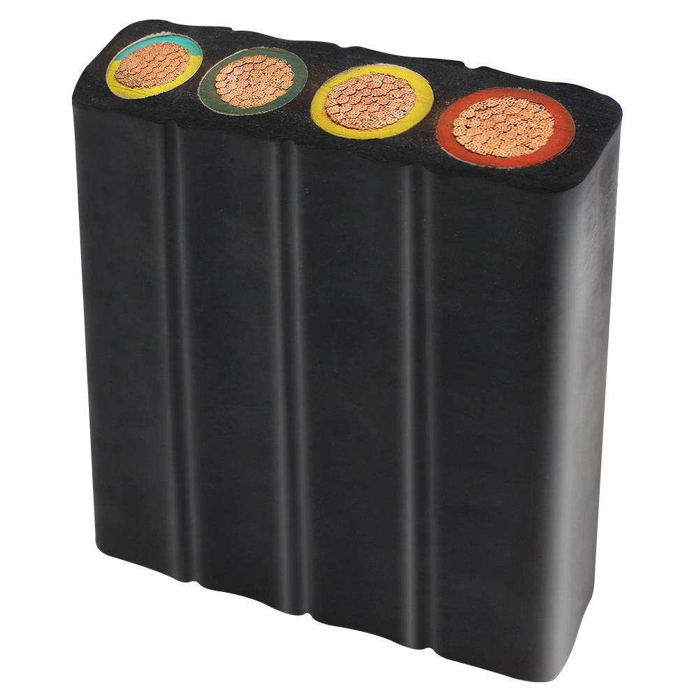 Electric Underwater Waterproof Flat Round Rubber Sheath Submersible Water Pump Power Cables