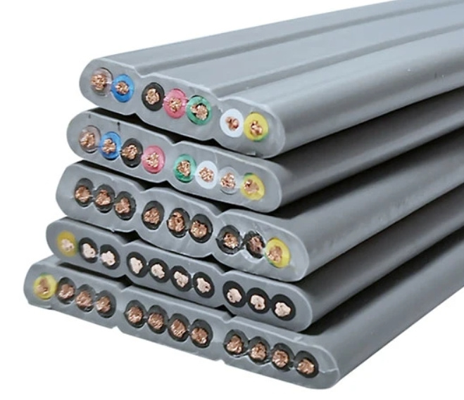 Evvf Evvf-H-O. Cx Evvf-H PVC Flat Composite Optical Fiber Elevator Traveling Cable with Steel Wire Strengthen Core