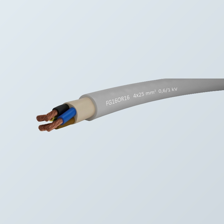 Fg16or16 0, 6/1kv 4X16 4X25 5X4 5X6 5X10 mm2 Copper Conductor Rigid Epm Rubber Insulated PVC Sheath Flexible Cable