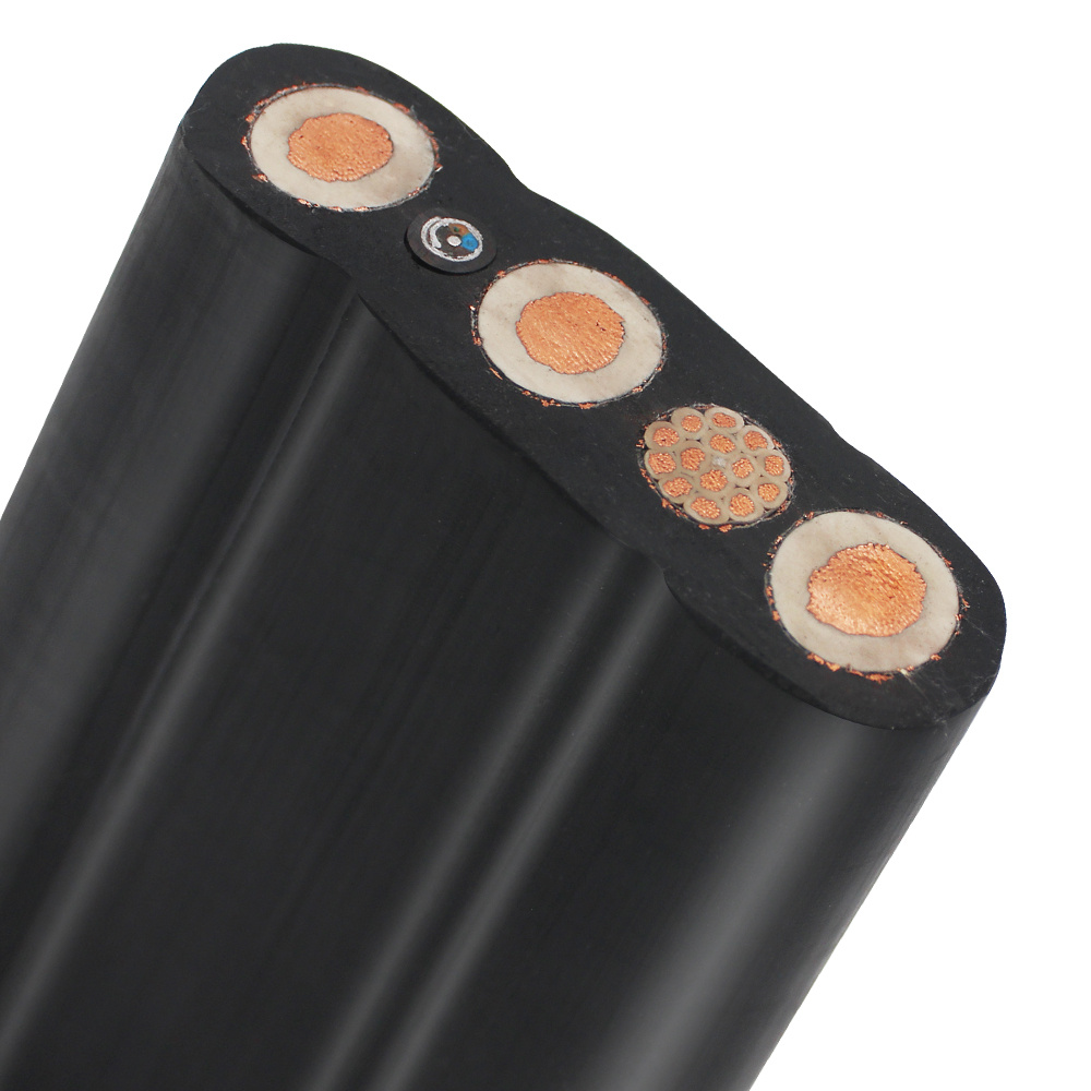 Flat / Round PVC / Rubber Electric Submersible Pump Wire Cable 4 Core / 3 Core for Irrigation and Deep Well
