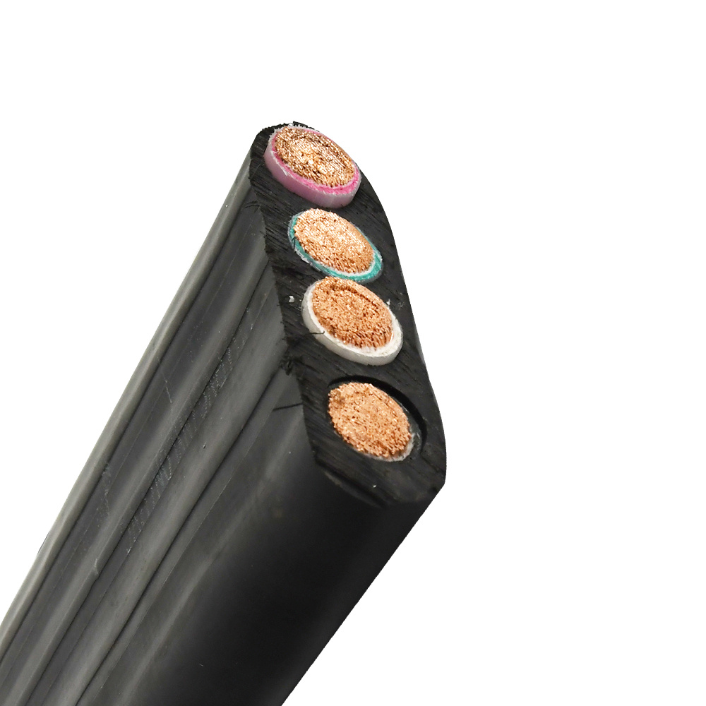Flat Wire Rubber 2.5mm Power for Deep Well Submersible Water Pump Cable