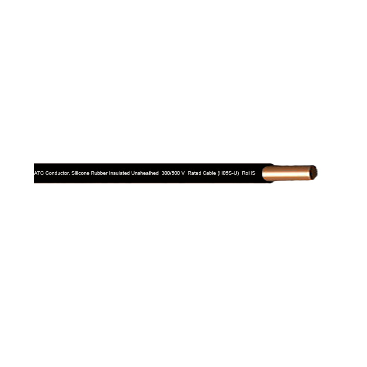 H05s-U Atc 300/500 V Rated Silicone Rubber Insulated High Tempurature Cable