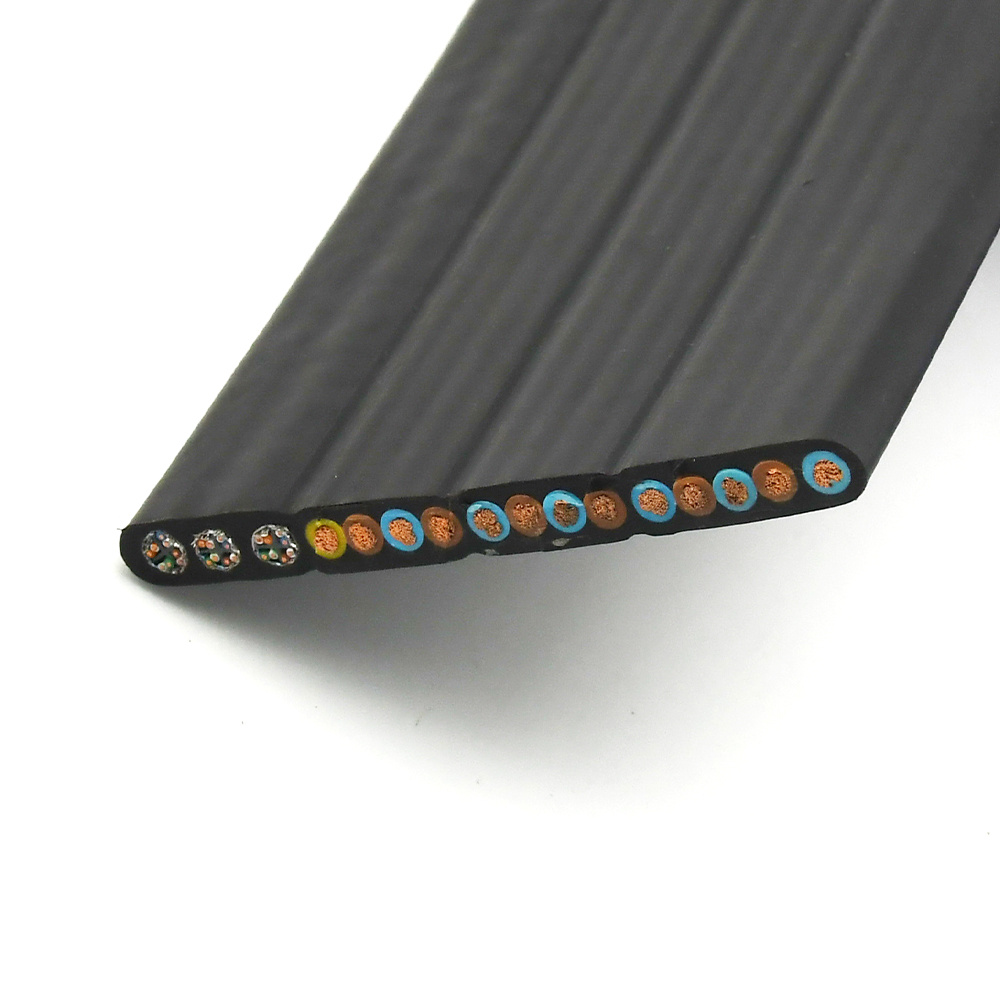 H05vvh6-F Ho5vvh6-F Grey Cu/PVC/PVC 0.75 mm X24c 24 Core 0.75mm Flat Elevator Travelling Travel Lift Cable
